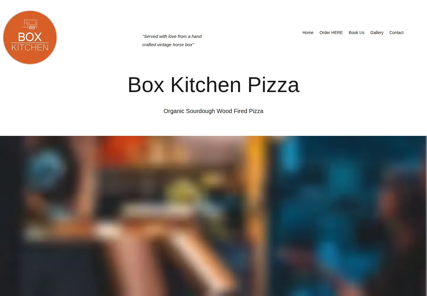 Captured homepage of boxkitchen.co.uk in the current scan