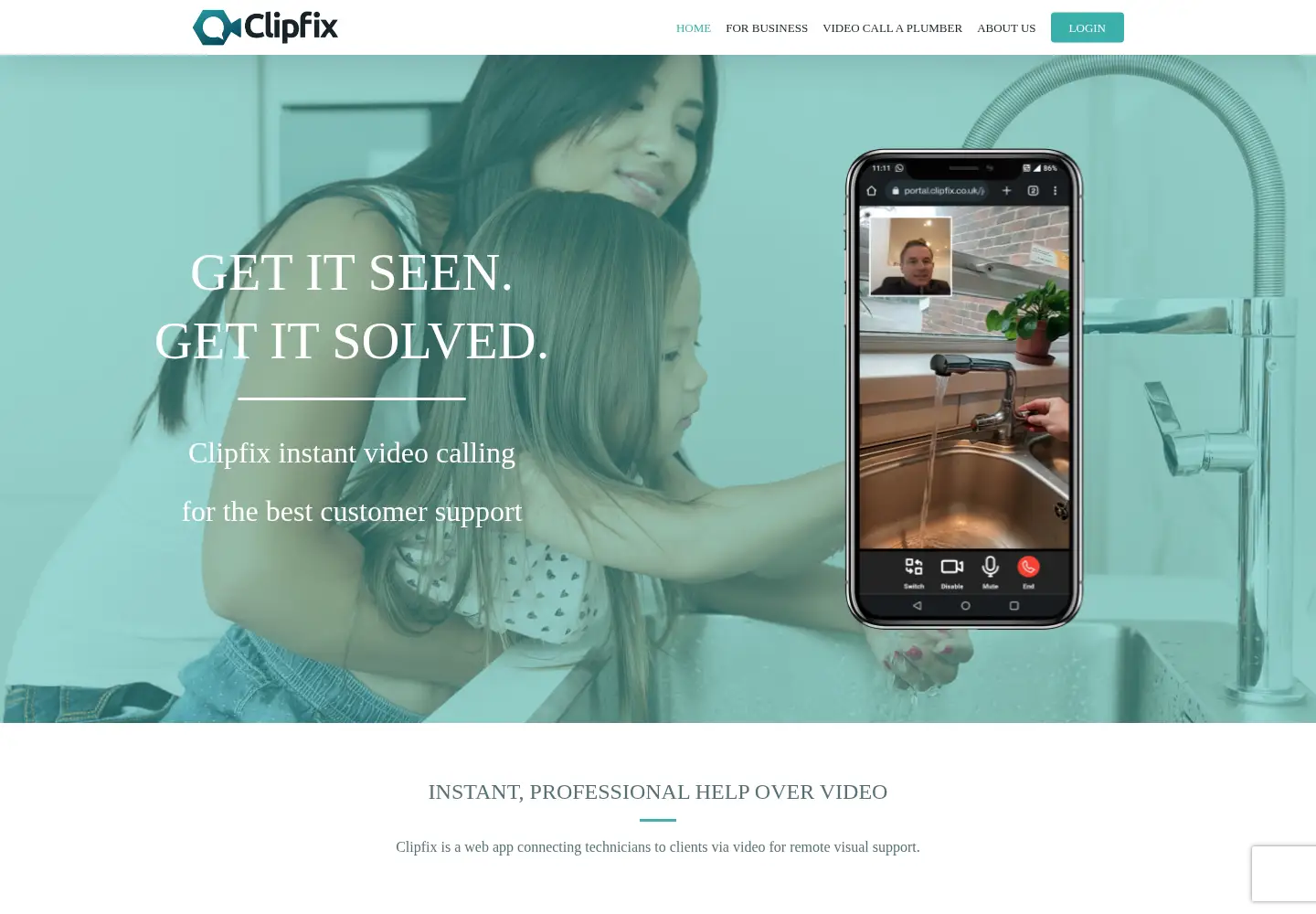 Captured homepage of clipfix.co.uk in the current scan