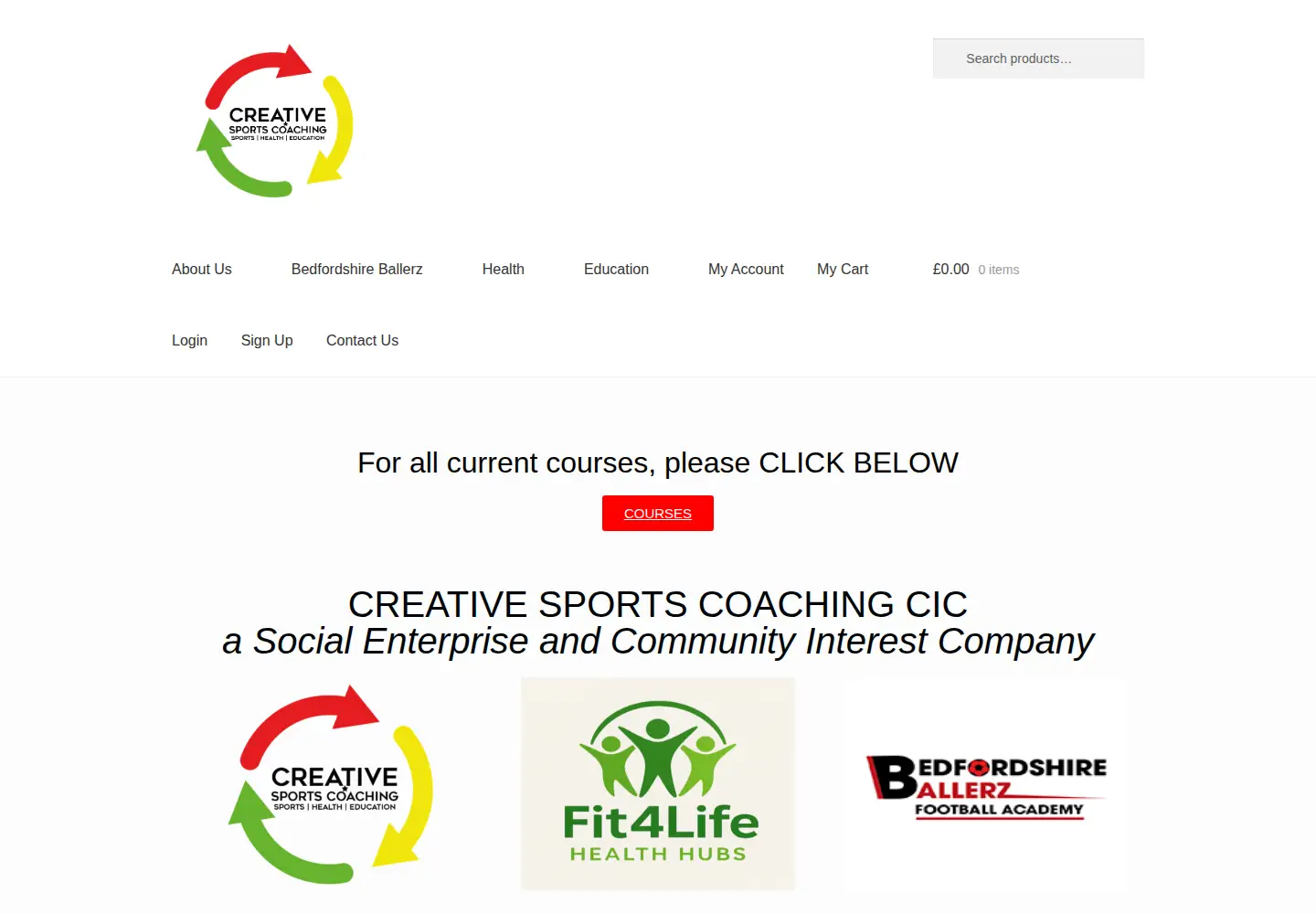 Screenshot of creativesportscoaching.co.uk