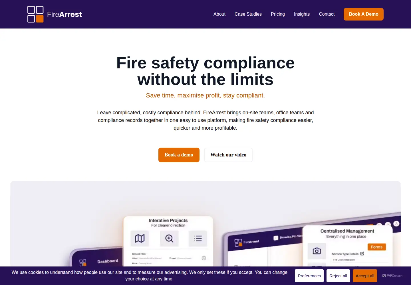 Screenshot of firearrest.co.uk