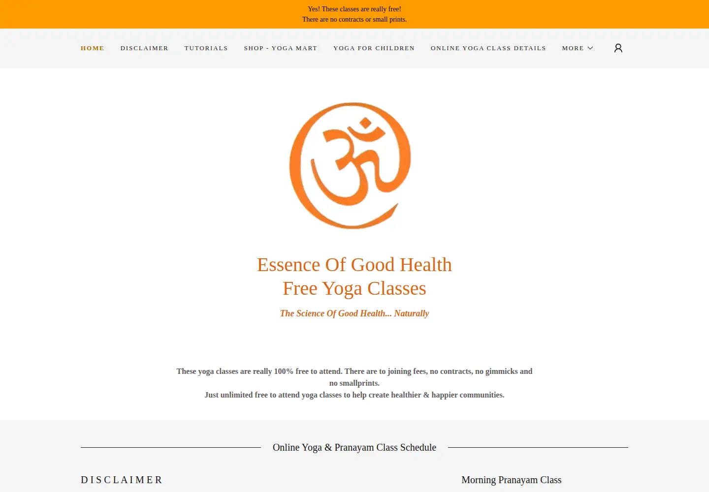 Captured homepage of freeyoga.co.uk in the current scan