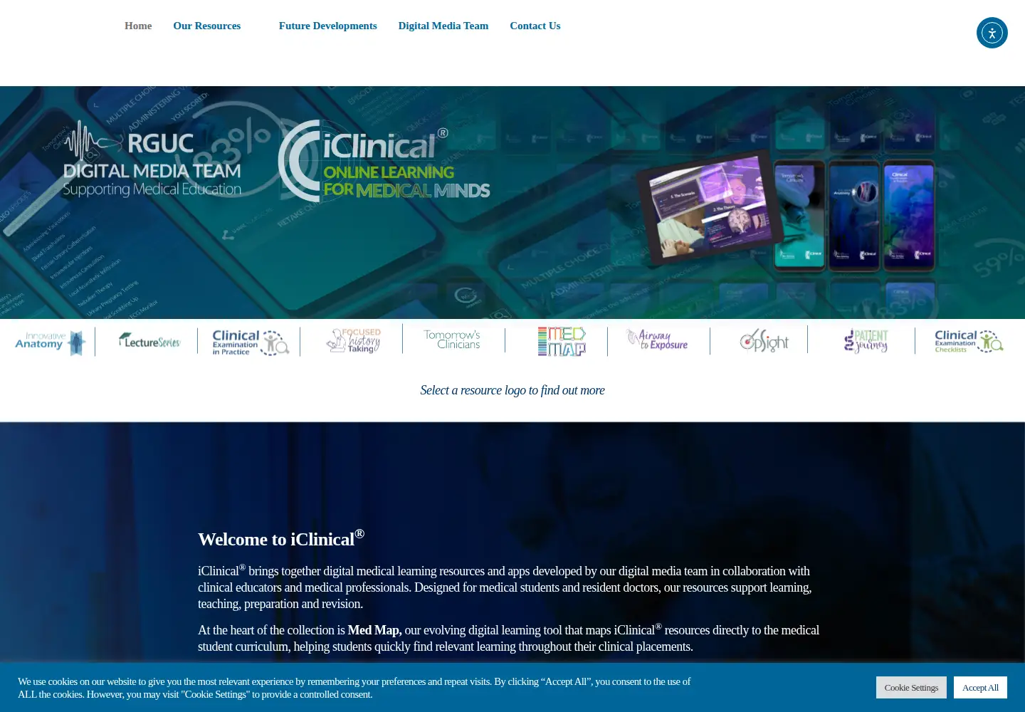 Screenshot of iclinical.co.uk