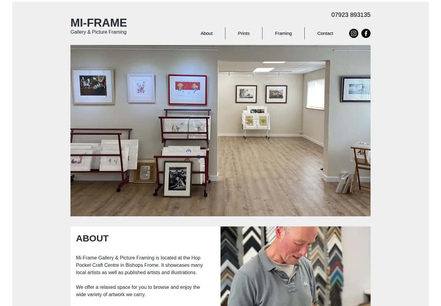 Screenshot of mi-frame.co.uk
