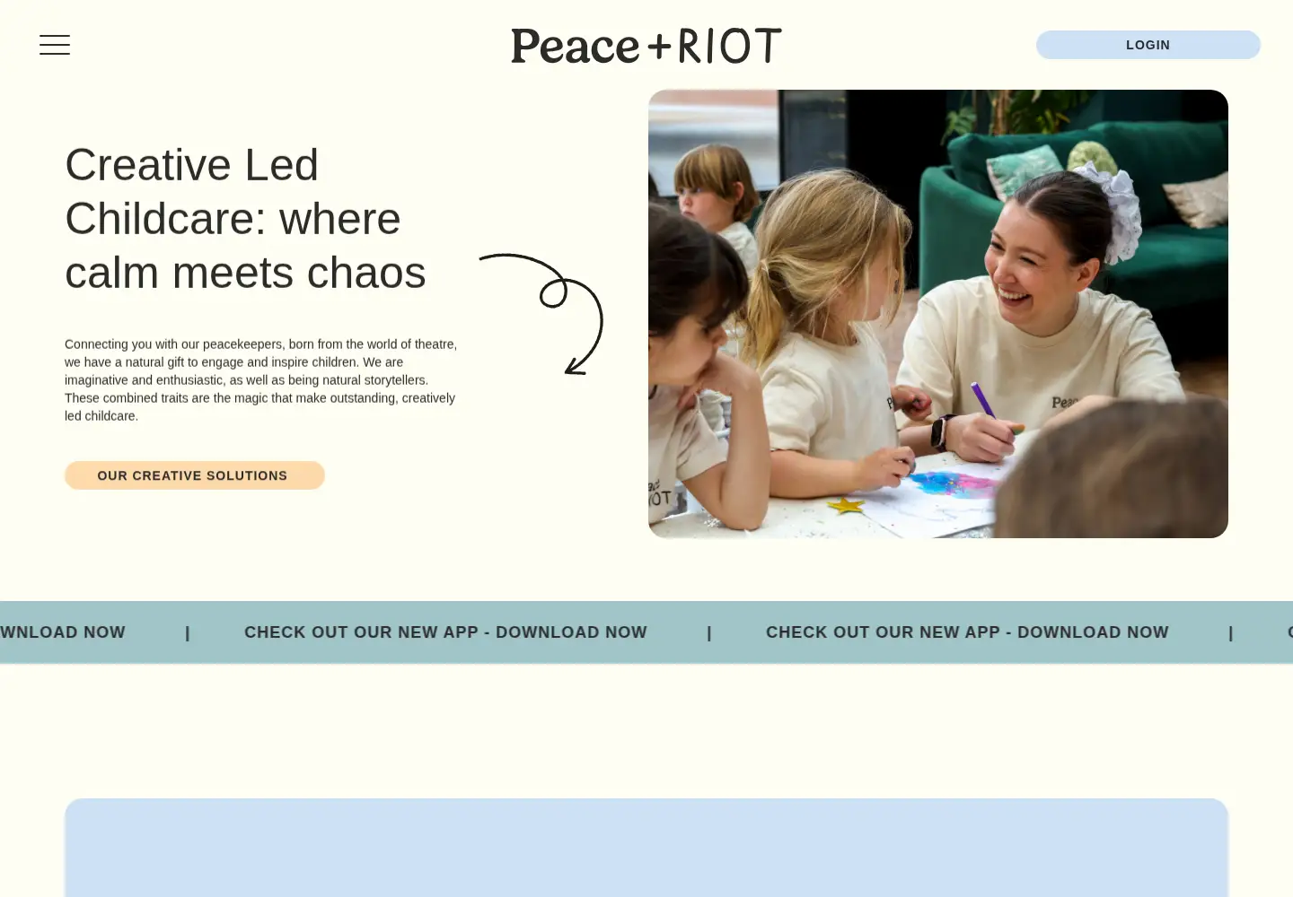 Captured homepage of peaceandriot.co.uk in the current scan