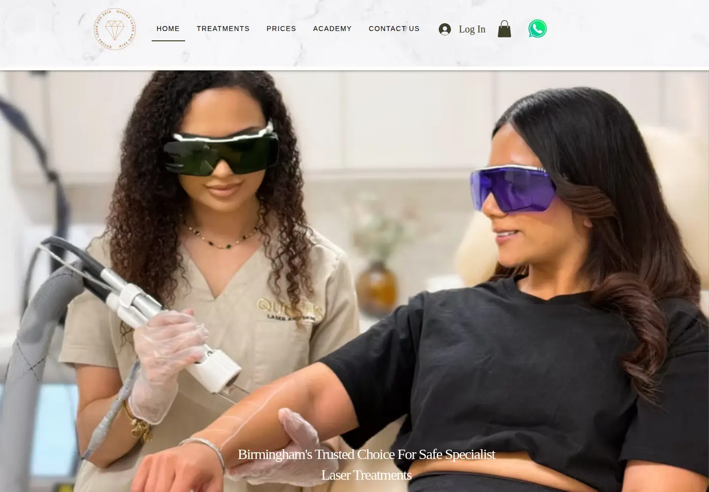 Screenshot of queenslaser.co.uk