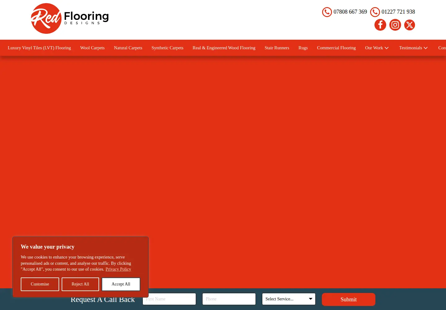 Screenshot of redflooring.co.uk