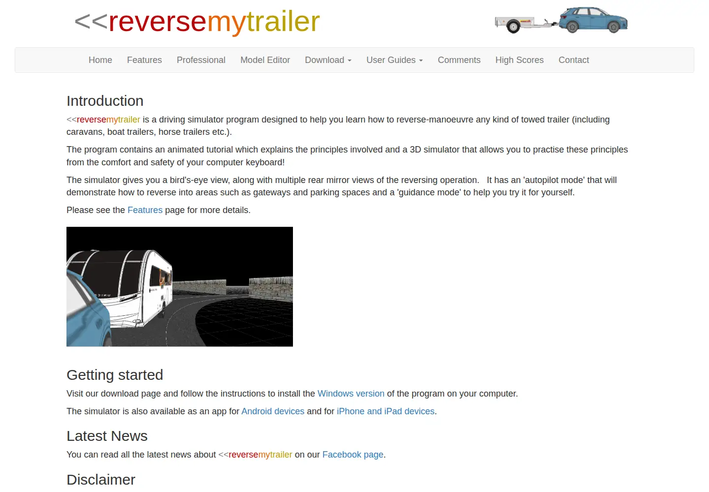 Screenshot of reversemytrailer.co.uk
