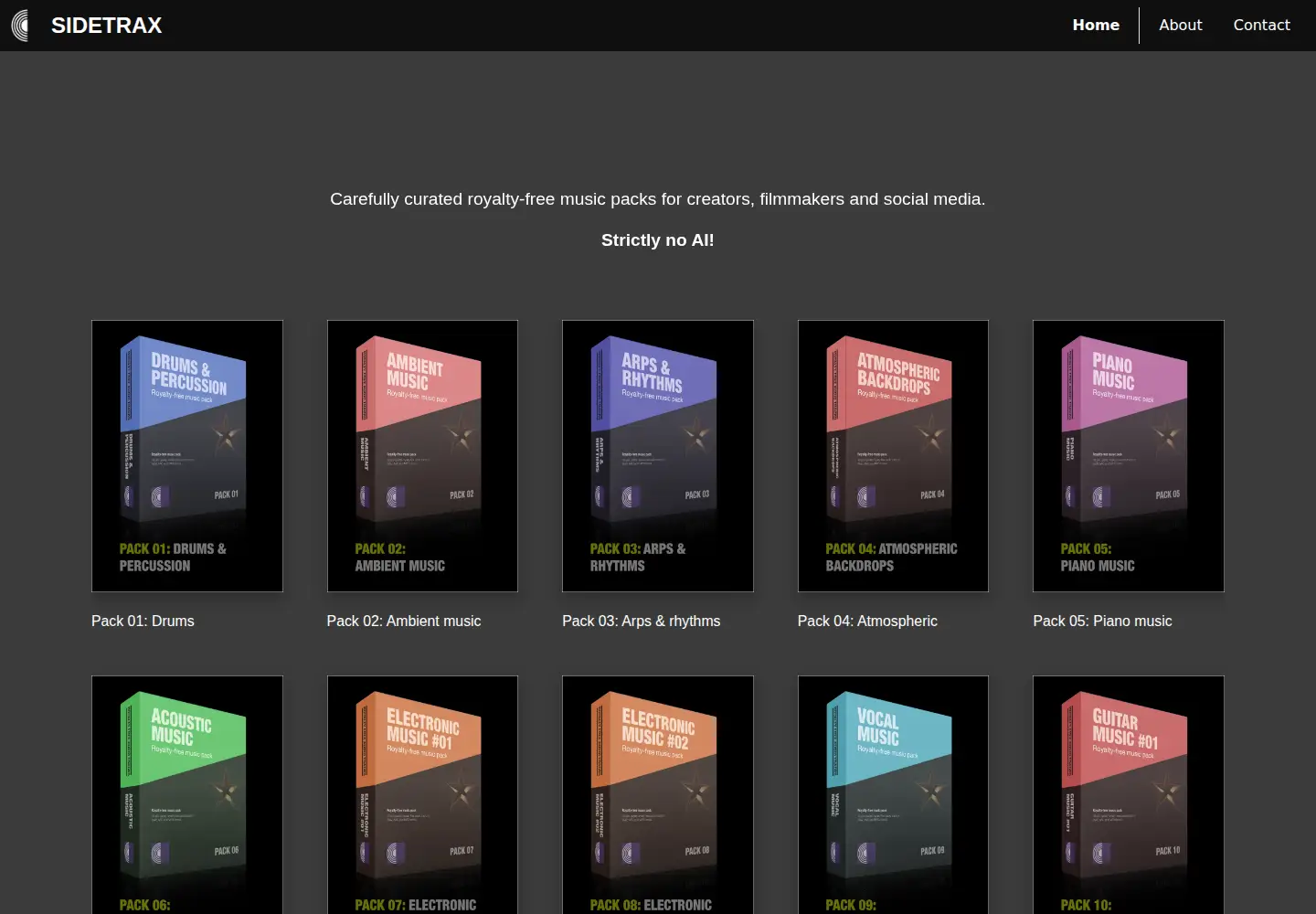 Captured homepage of sidetrax.co.uk in the current scan