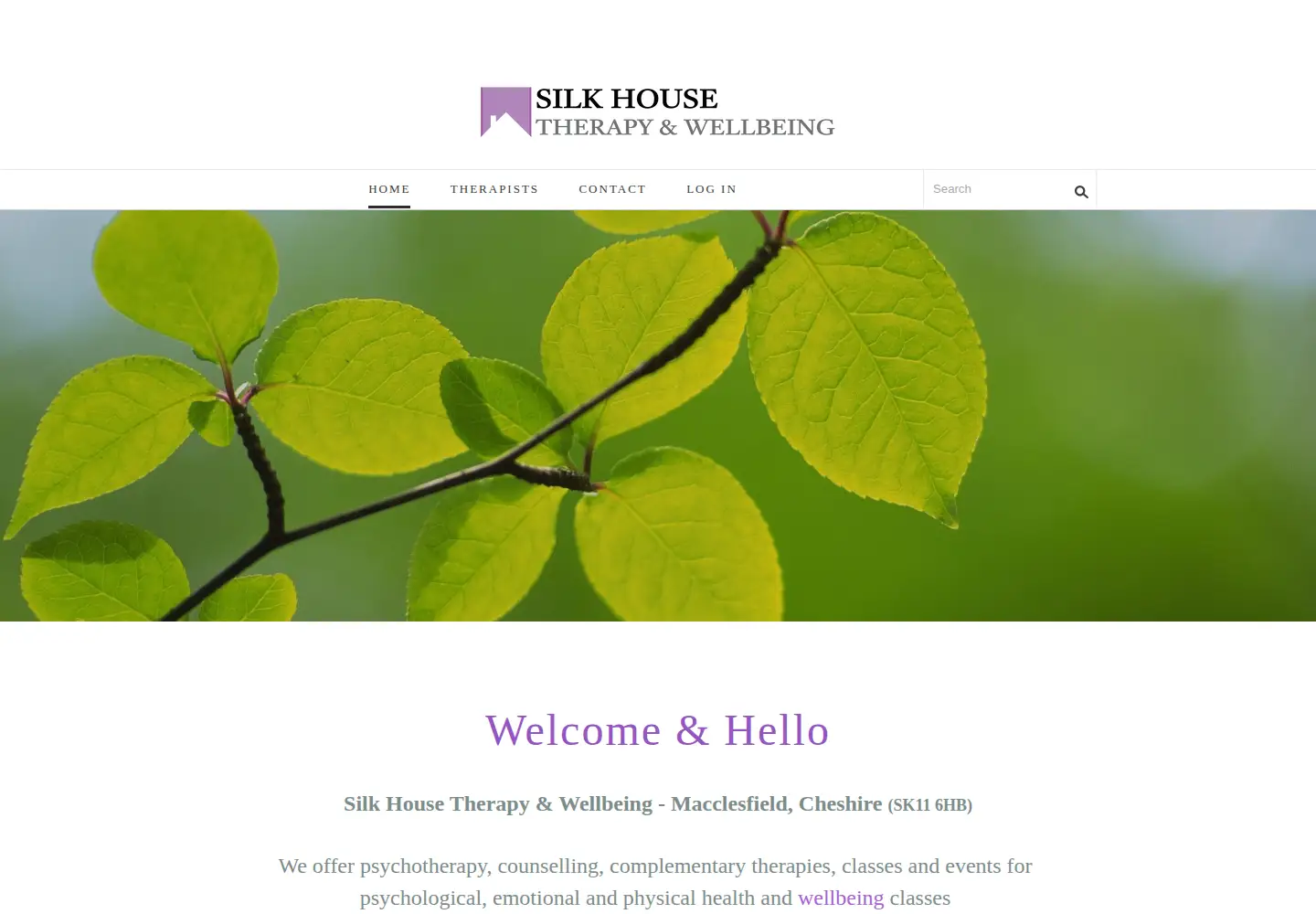Screenshot of silkhousetherapypractice.co.uk