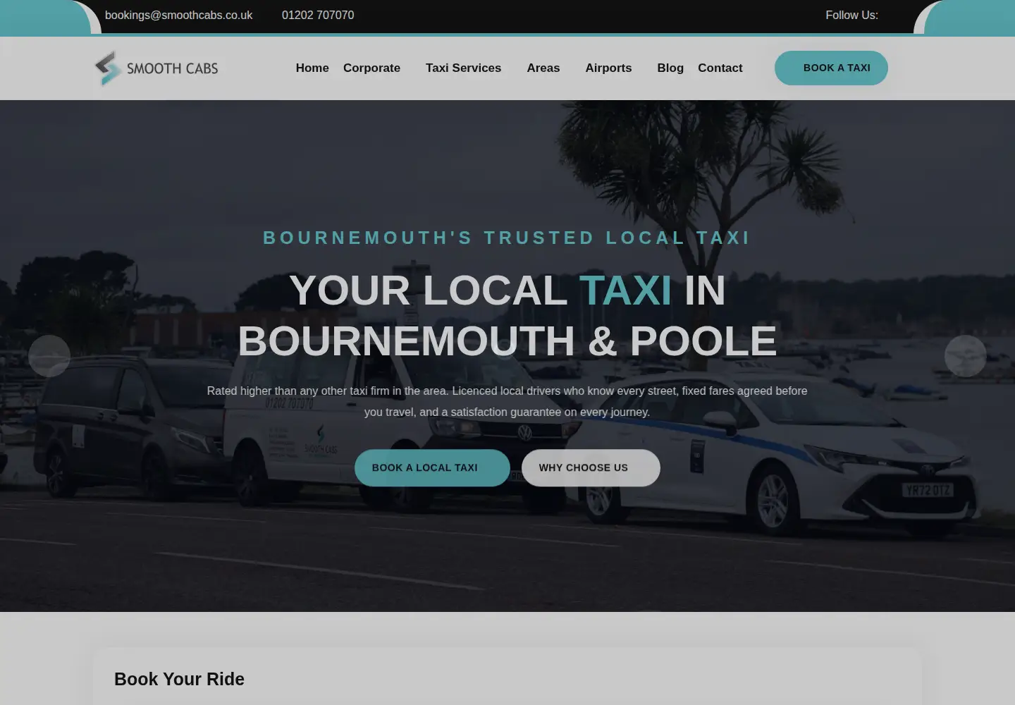 Captured homepage of smoothcabs.co.uk in the current scan