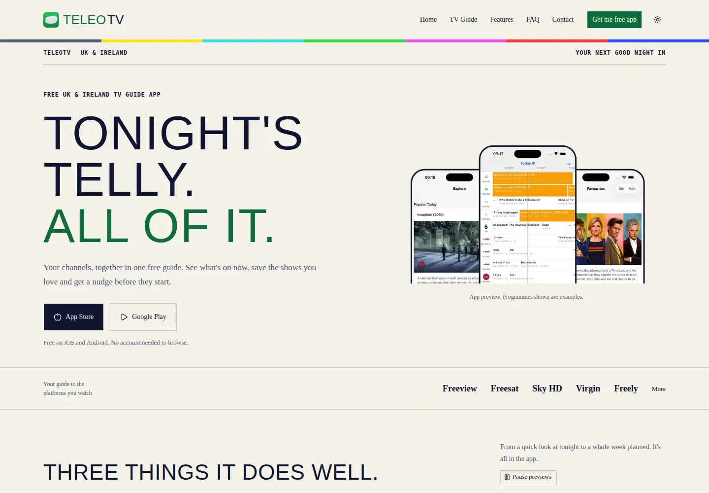 Screenshot of teleotv.co.uk