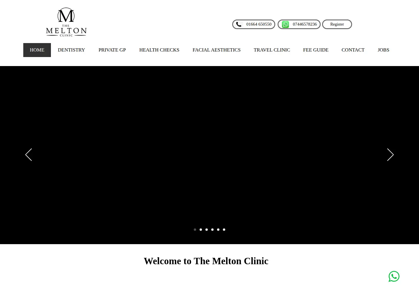 Screenshot of themeltonclinic.co.uk
