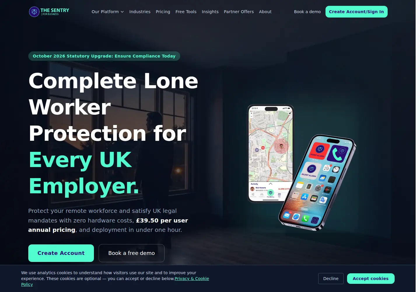 Screenshot of thesentry.co.uk