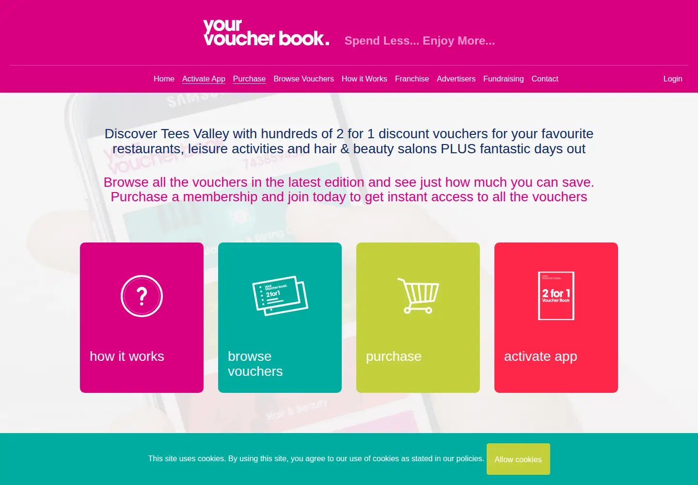 Captured homepage of yourvoucherbook.co.uk in the current scan