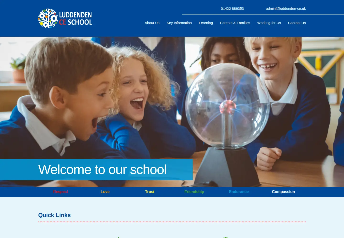 Captured homepage of luddenden-ce.uk in the current scan