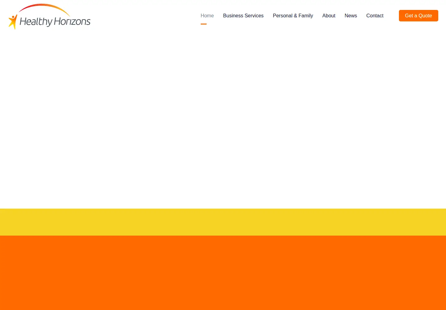 Captured homepage of healthyhorizons.org.uk in the current scan