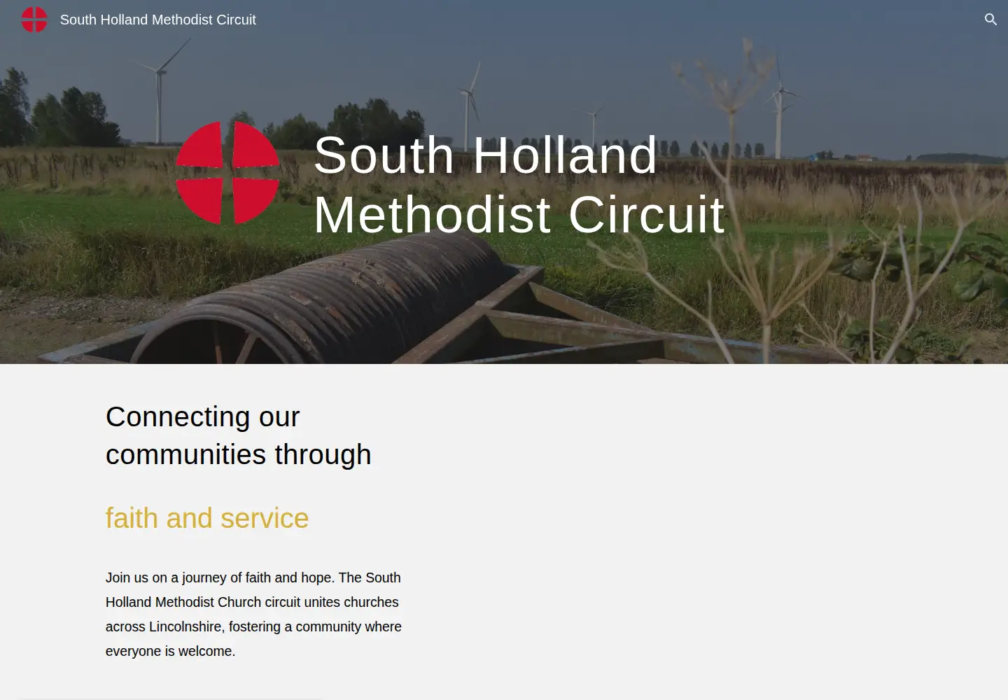 Captured homepage of shollandmethodist.org.uk in the current scan
