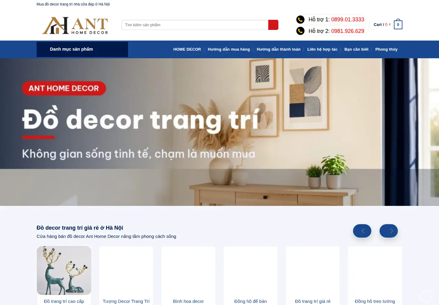 Screenshot of anthomedecor.vn