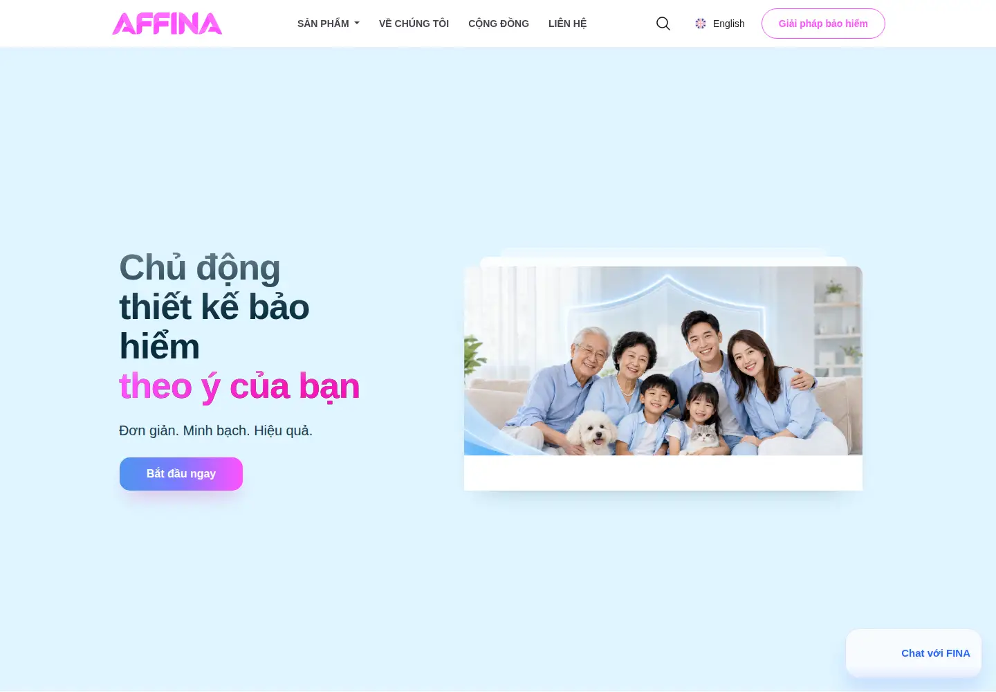 Screenshot of affina.com.vn