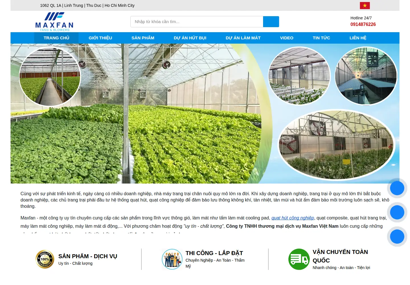 Screenshot of maxfan.com.vn