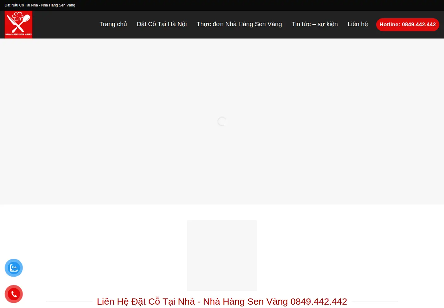 Captured homepage of naucotainhahanoi.com.vn in the current scan