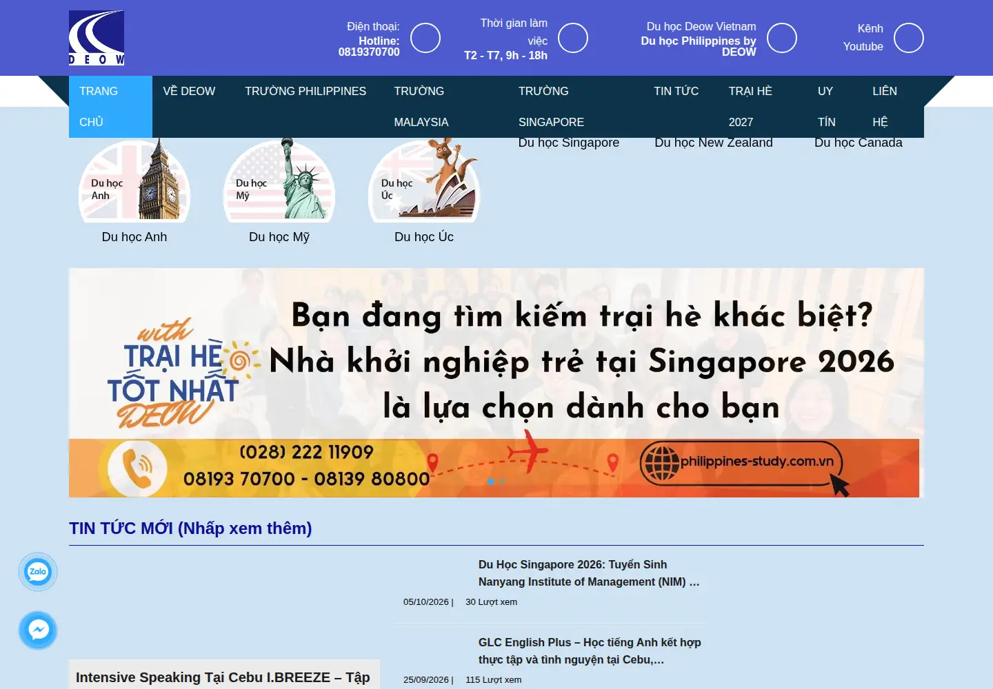 Screenshot of philippines-study.com.vn