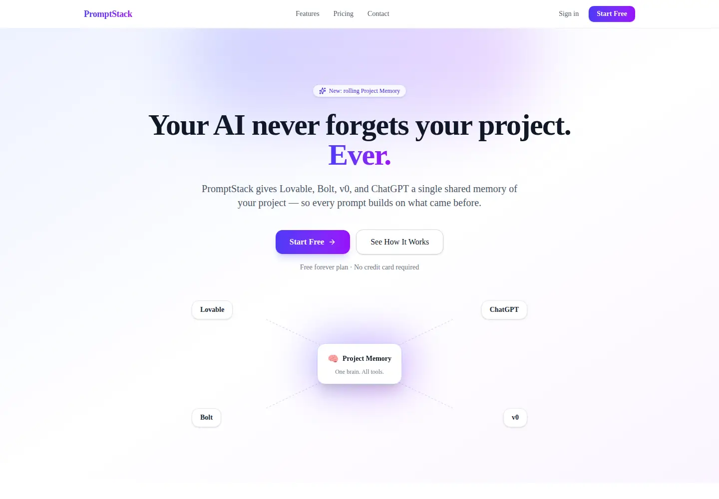Screenshot of promptstack.website