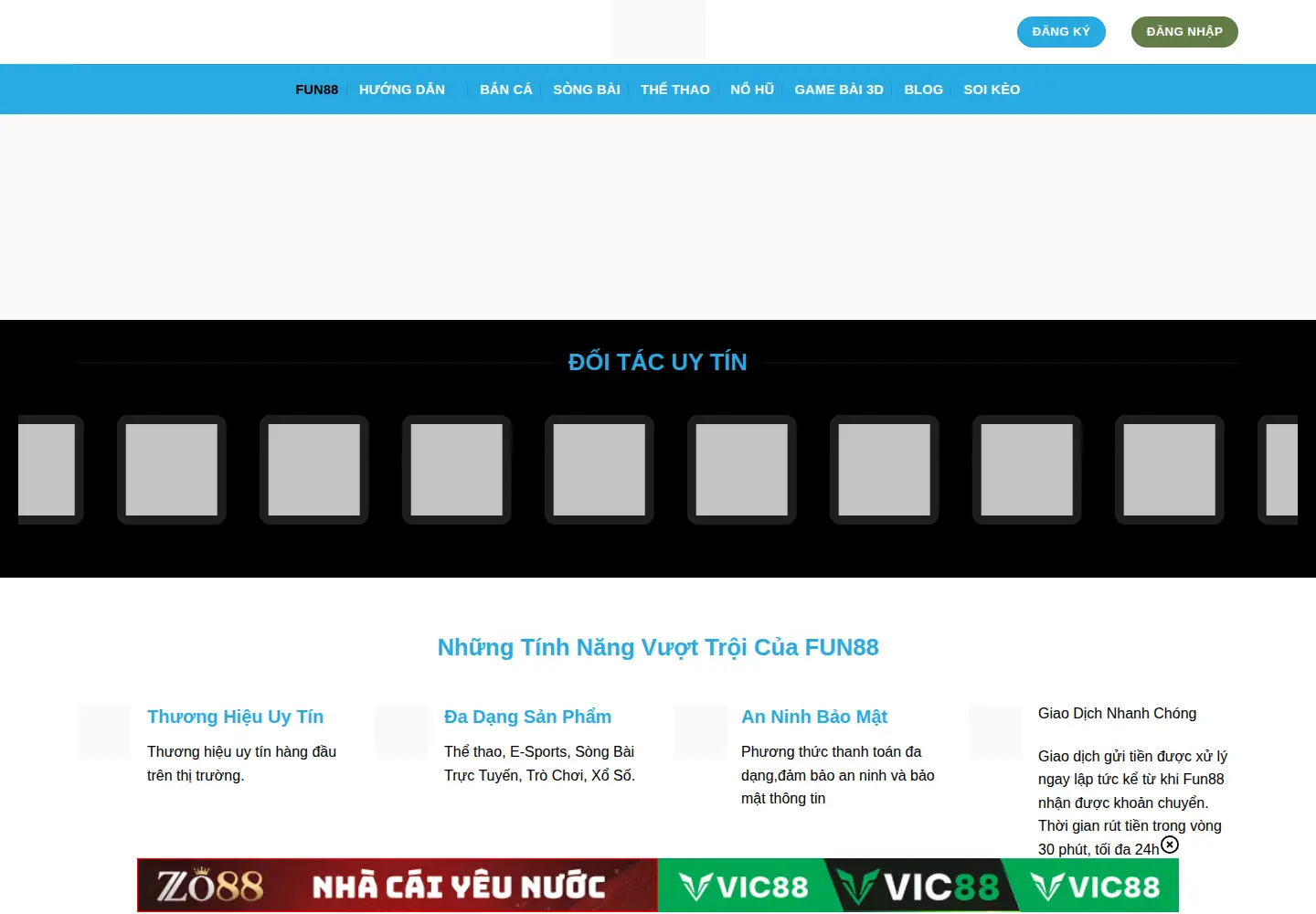 Captured homepage of fun88.wien in the current scan