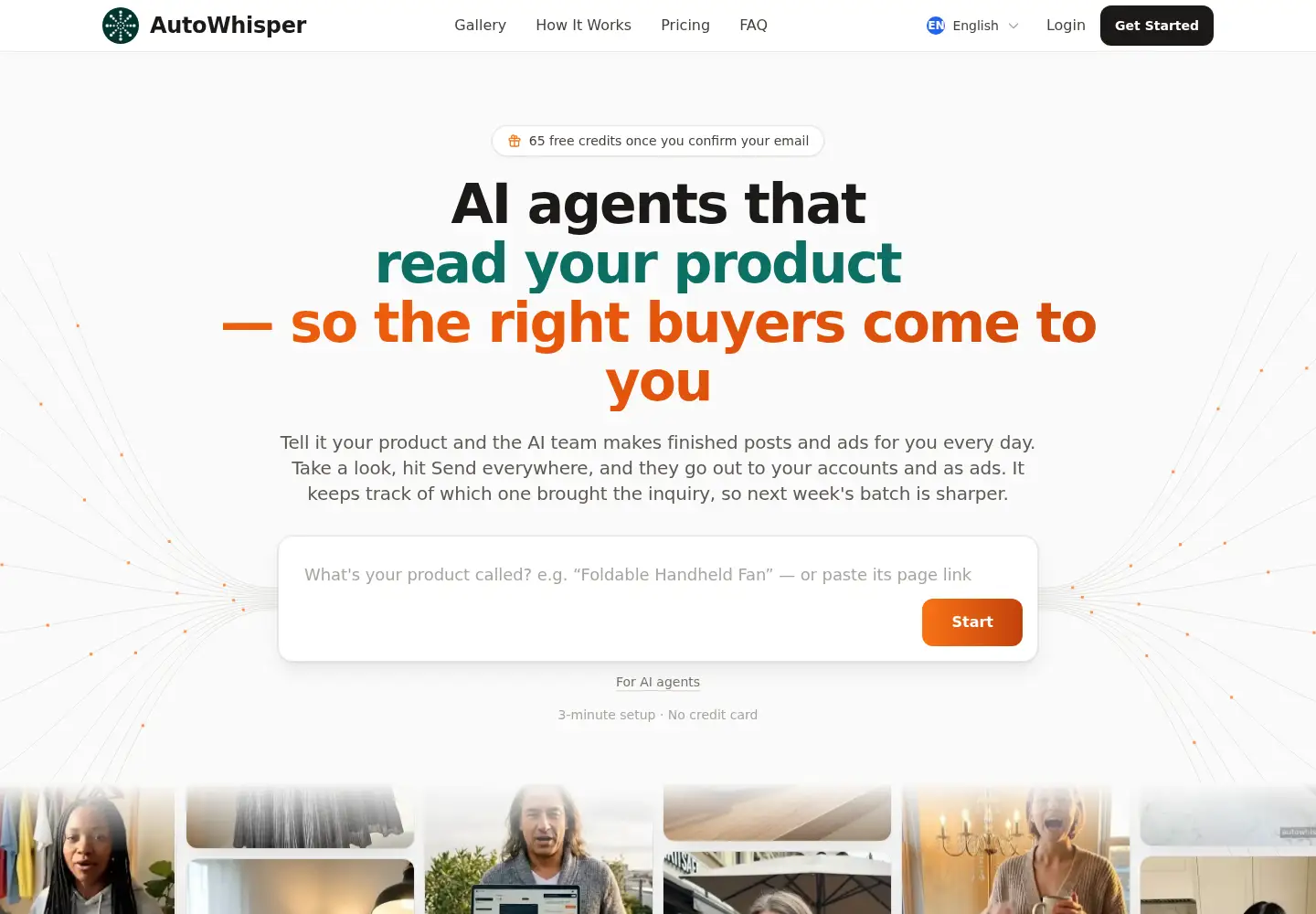 Screenshot of autowhisper.xyz