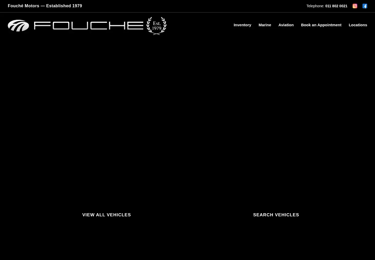 Captured homepage of fouchemotors.co.za in the current scan