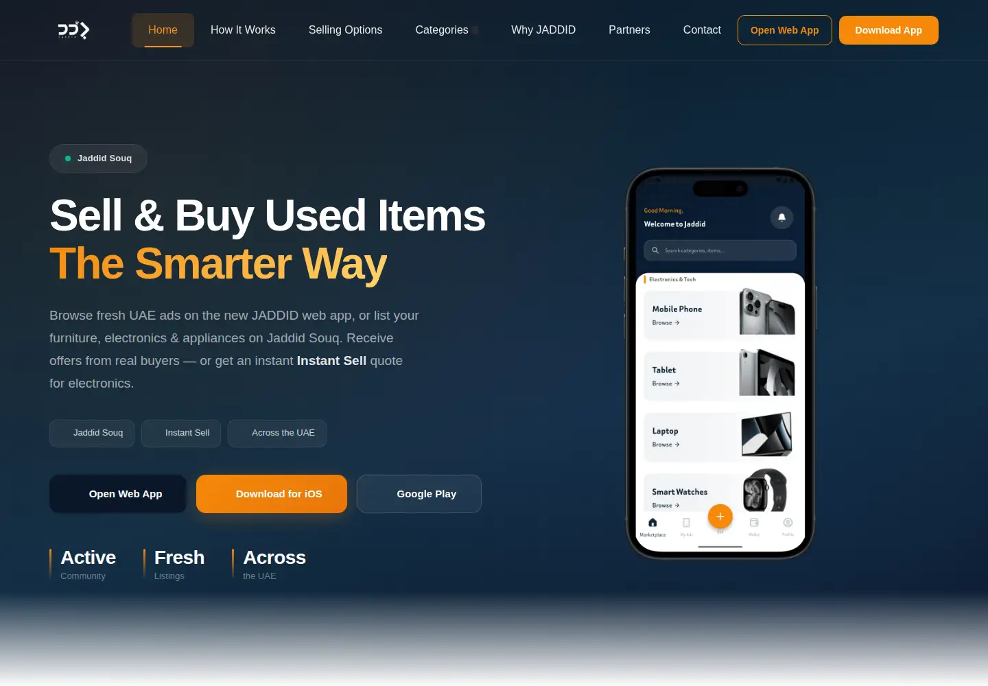 Screenshot of jaddid.ae