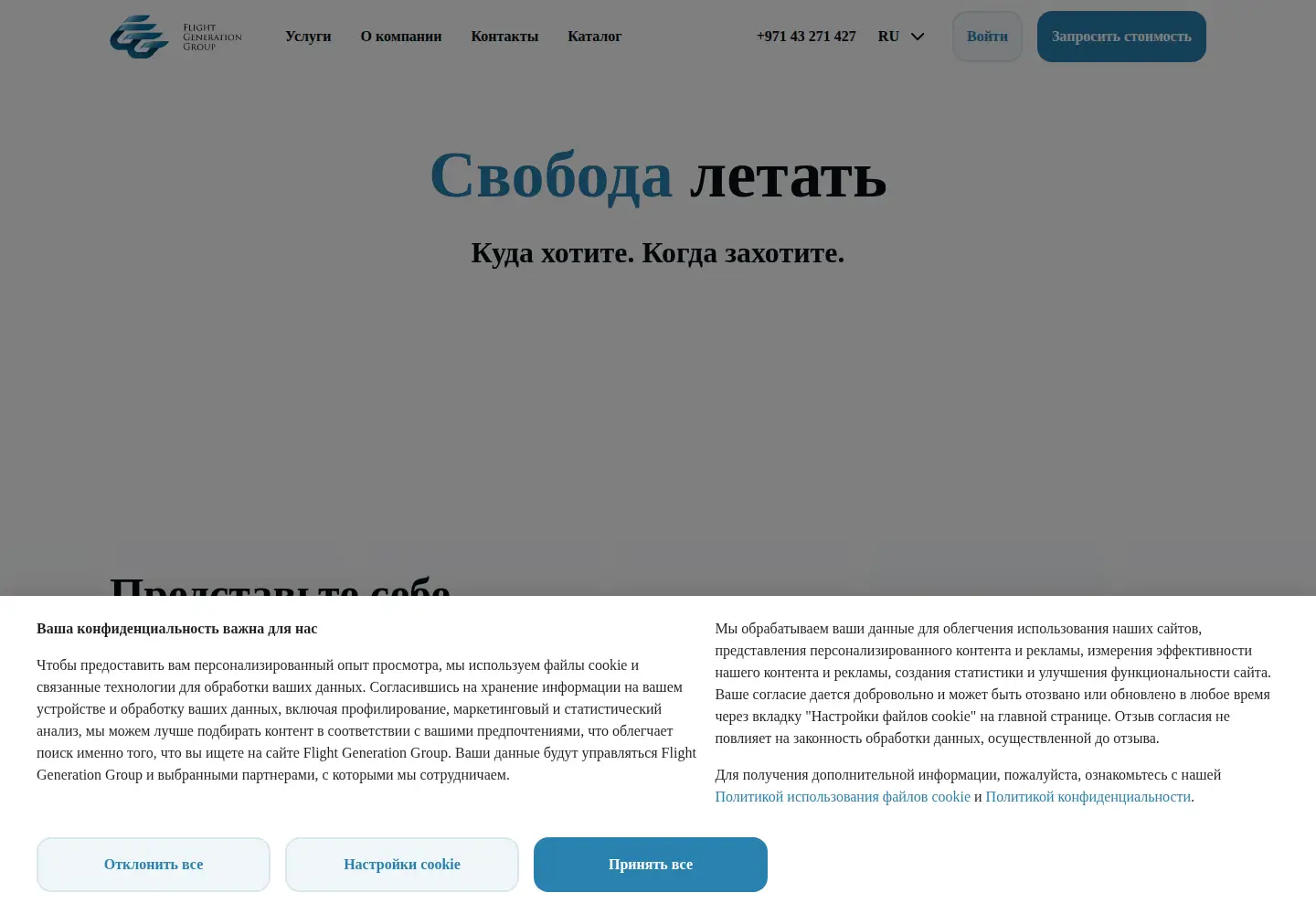 Captured homepage of fgg.aero in the current scan