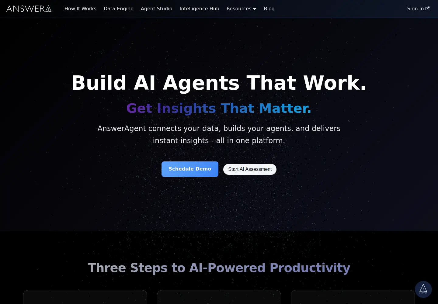 Screenshot of answeragent.ai