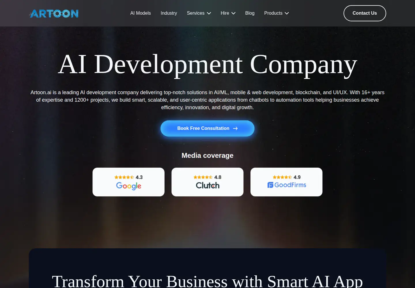 Screenshot of artoon.ai