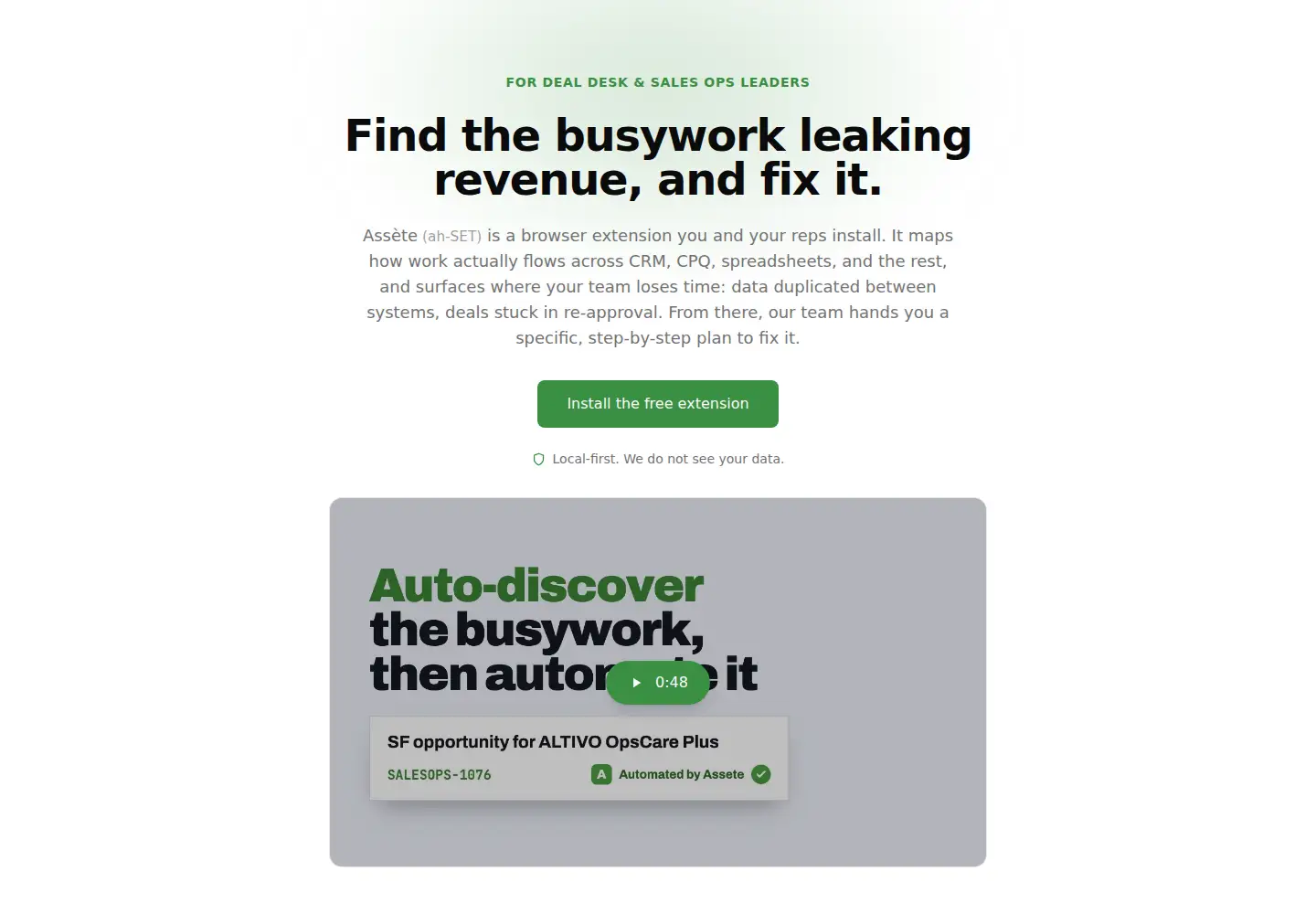 Screenshot of assete.ai