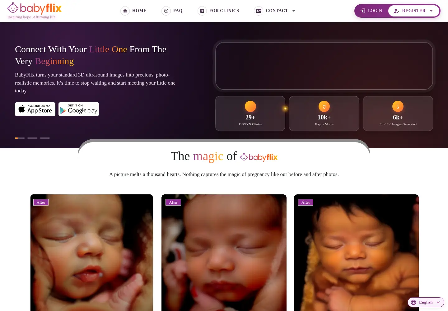 Screenshot of babyflix.ai
