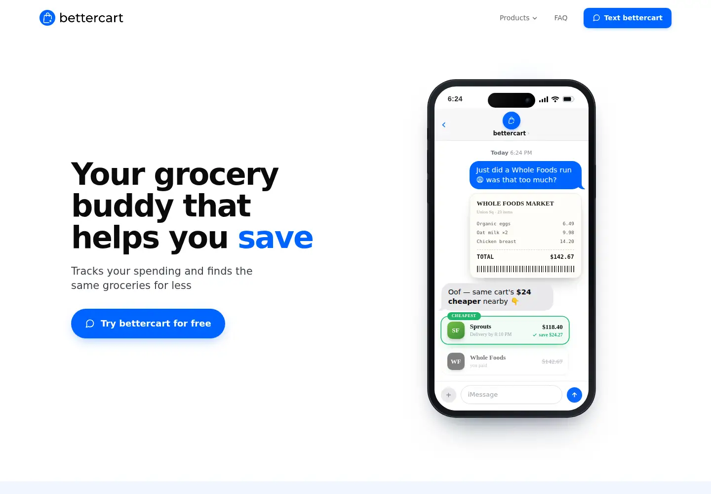 Screenshot of bettercart.ai