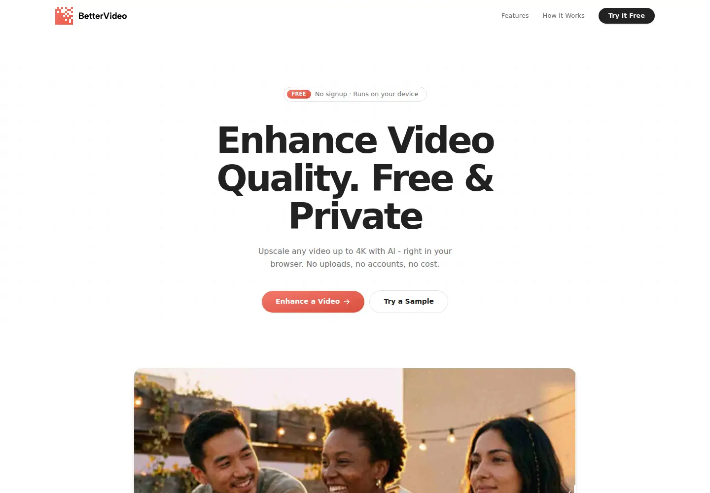 Screenshot of bettervideo.ai