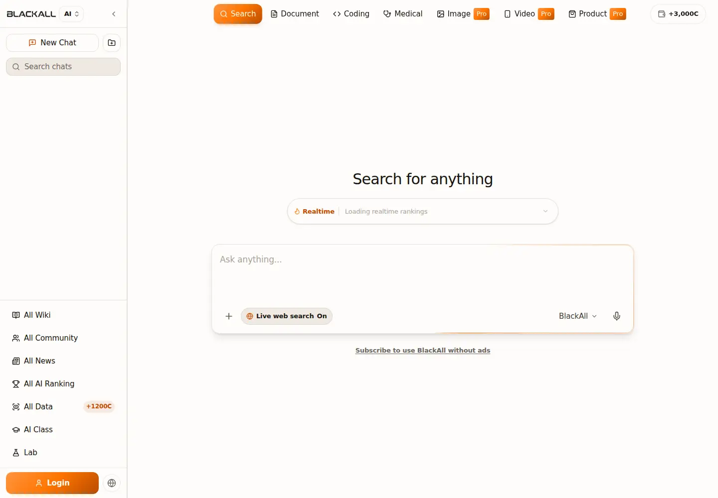 Screenshot of blackall.ai