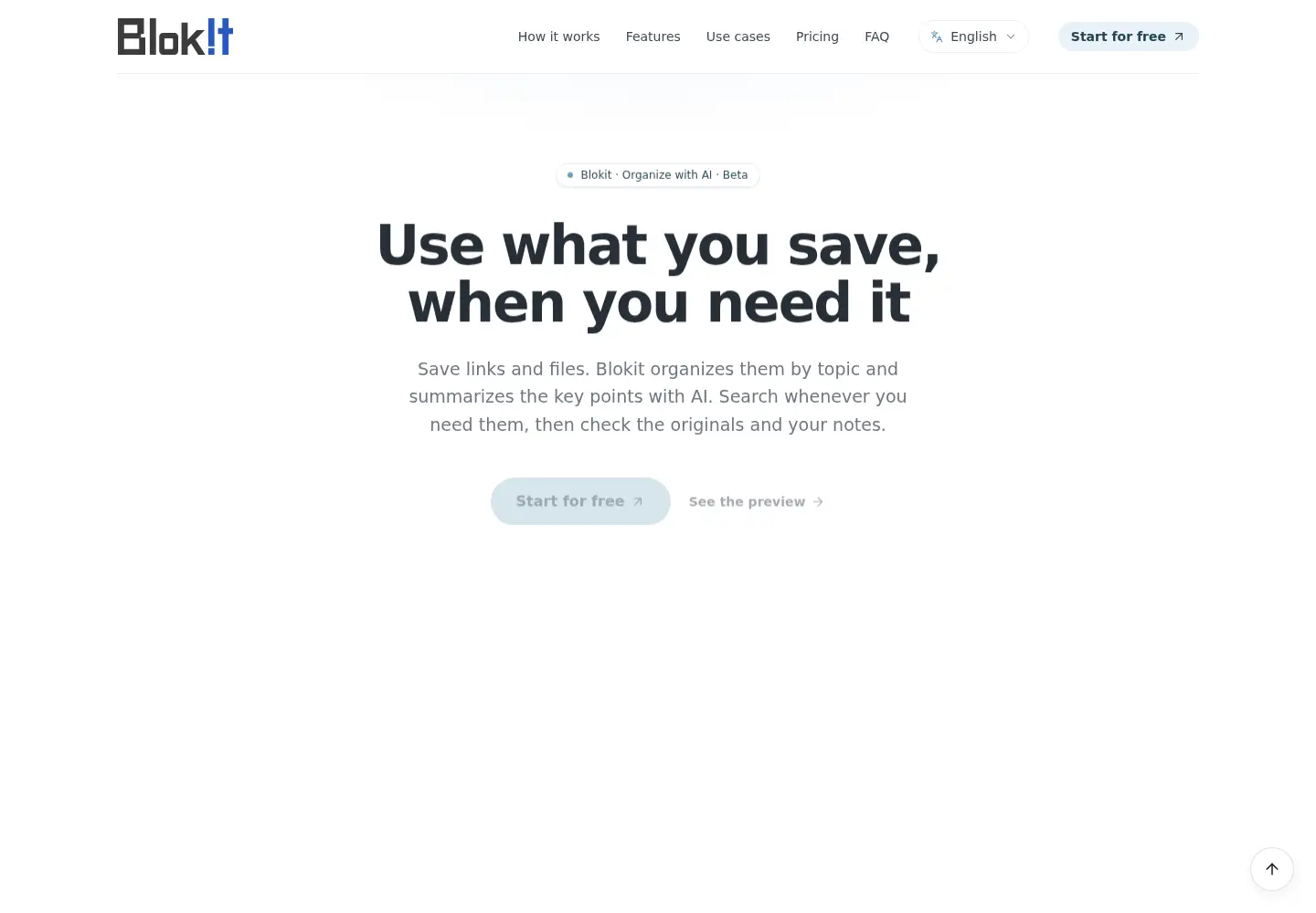 Screenshot of blokit.ai