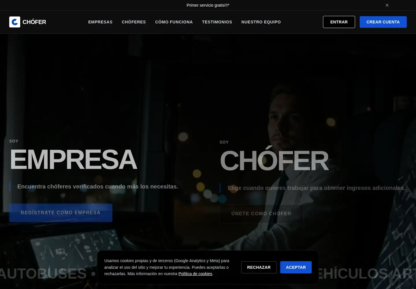 Screenshot of chofer.ai