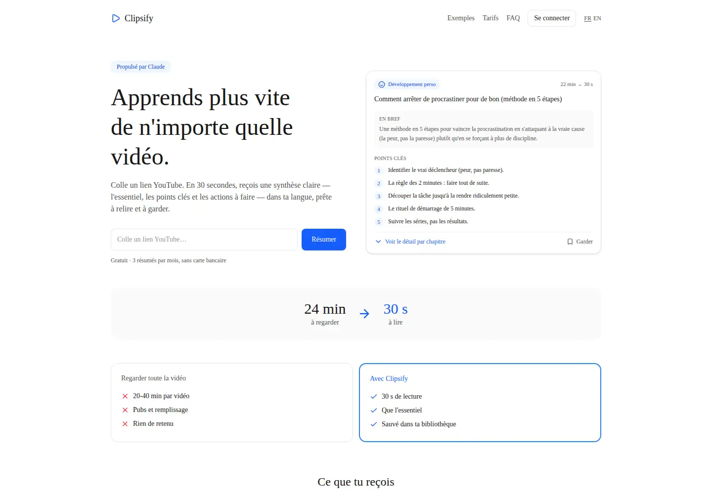 Captured homepage of clipsify.ai in the current scan