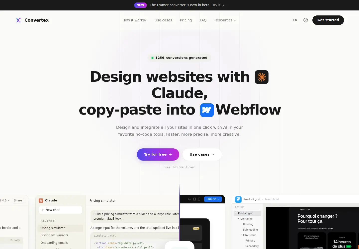 Screenshot of convertex.ai