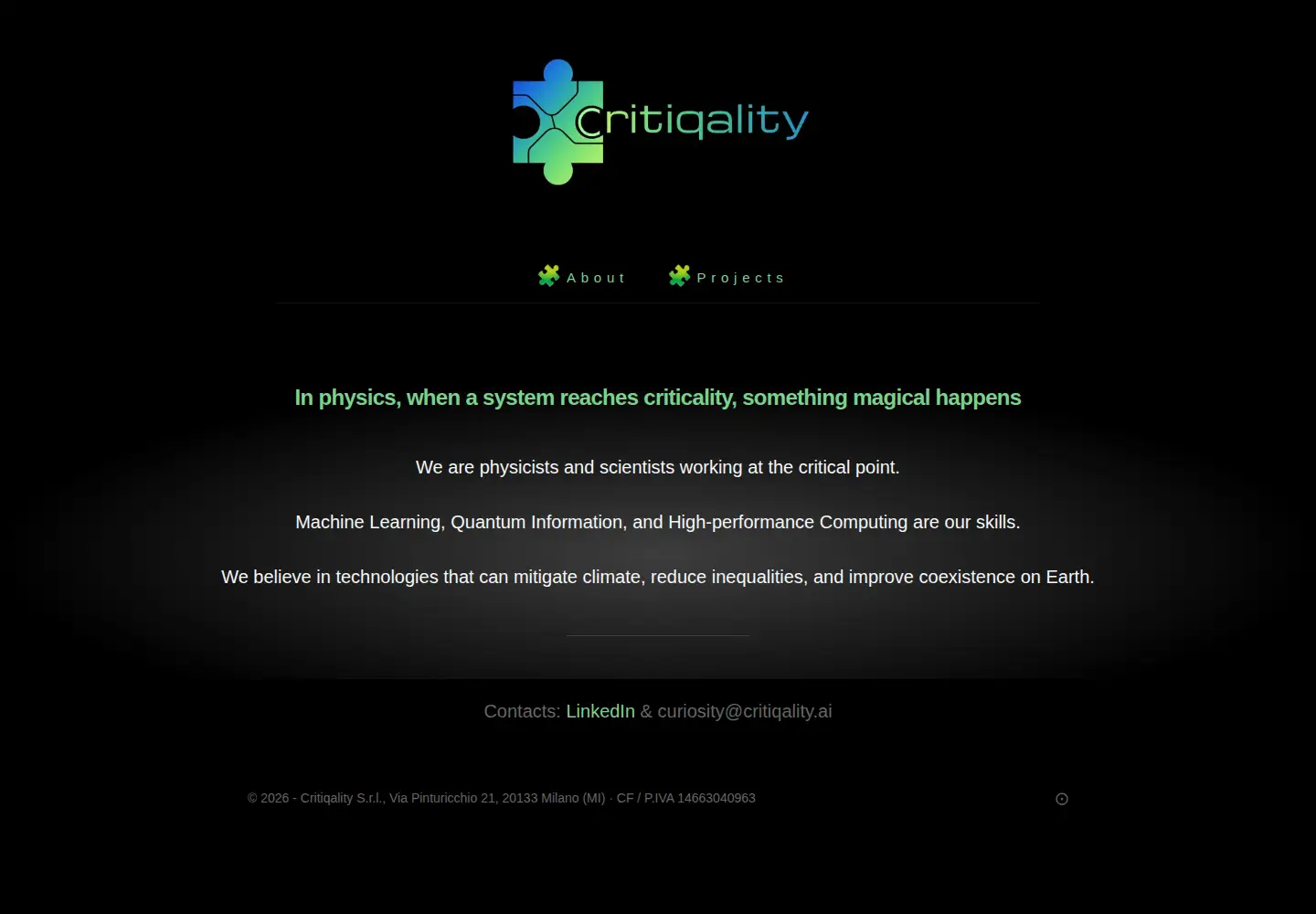 Screenshot of critiqality.ai