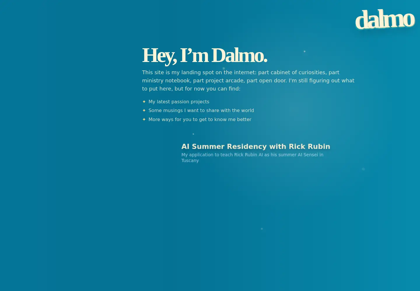 Captured homepage of dalmo.ai in the current scan