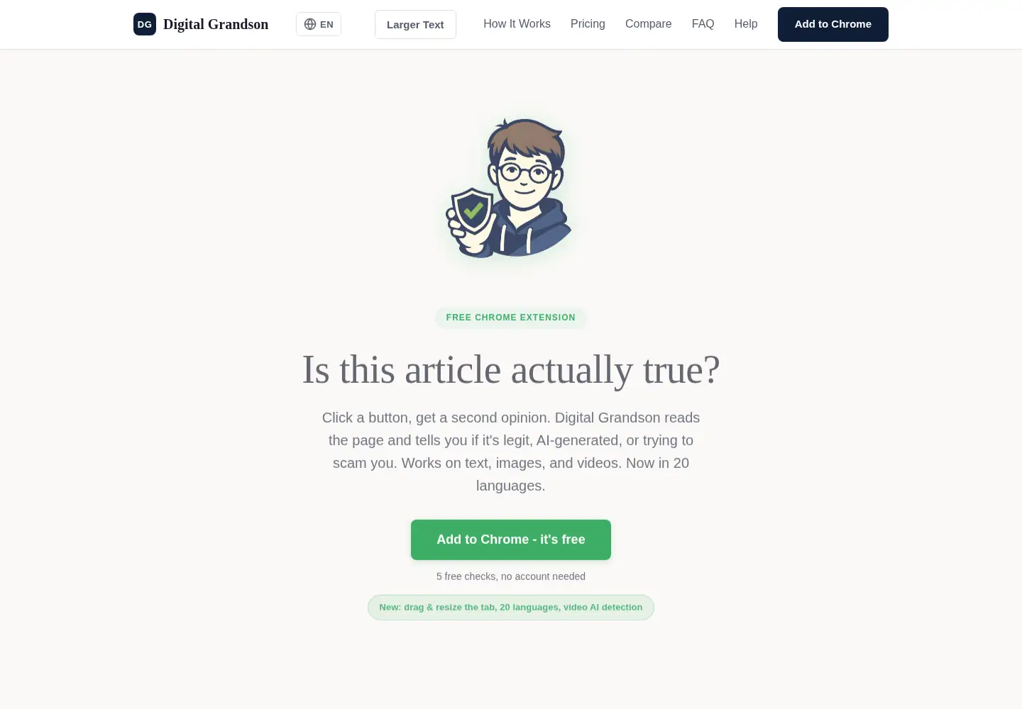 Screenshot of digitalgrandson.ai