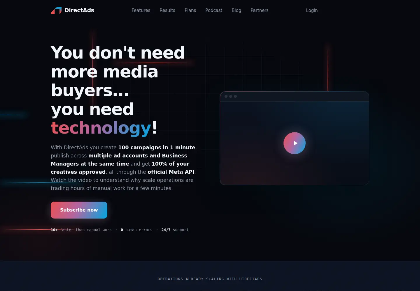 Screenshot of directads.ai