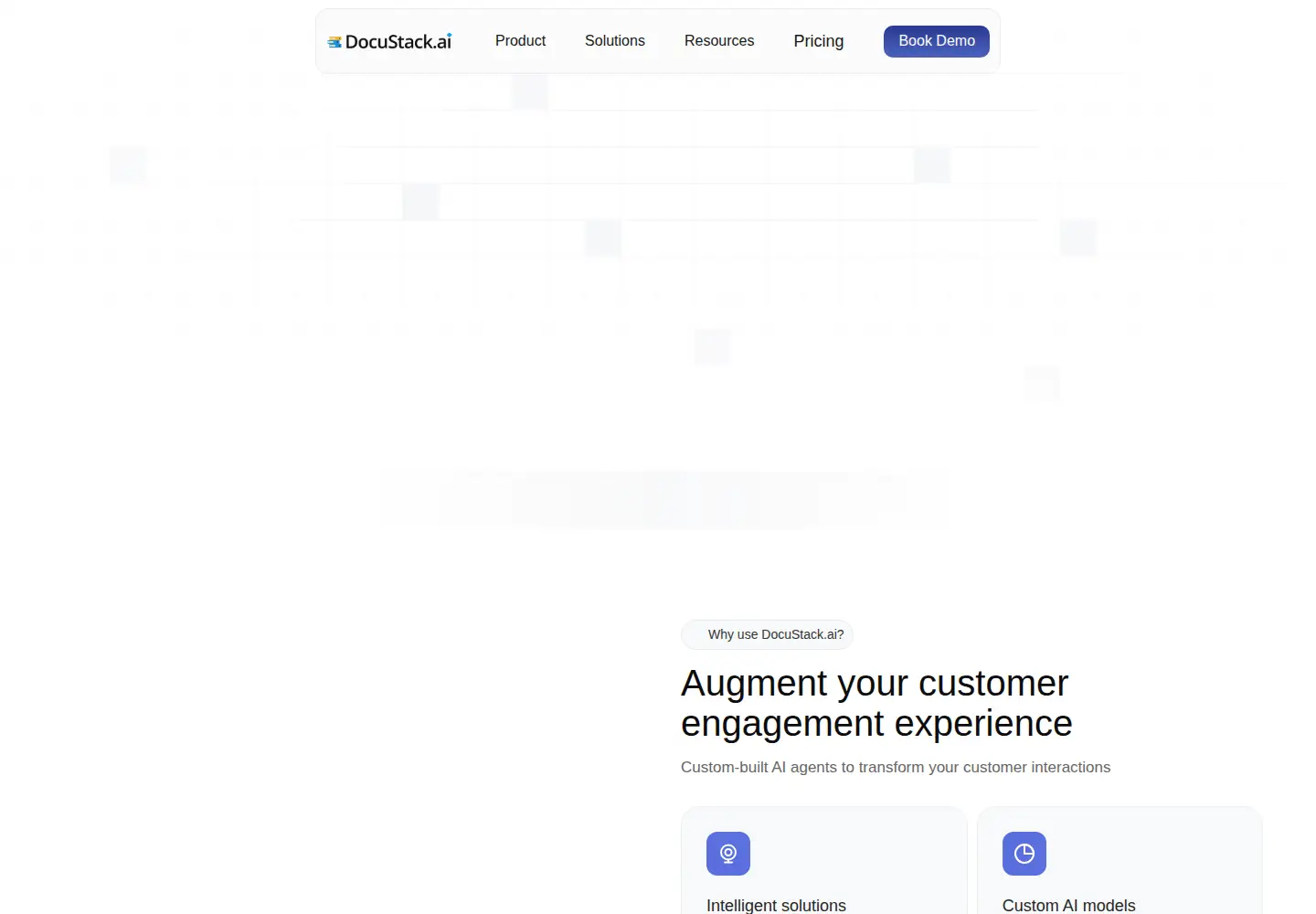 Captured homepage of docustack.ai in the current scan