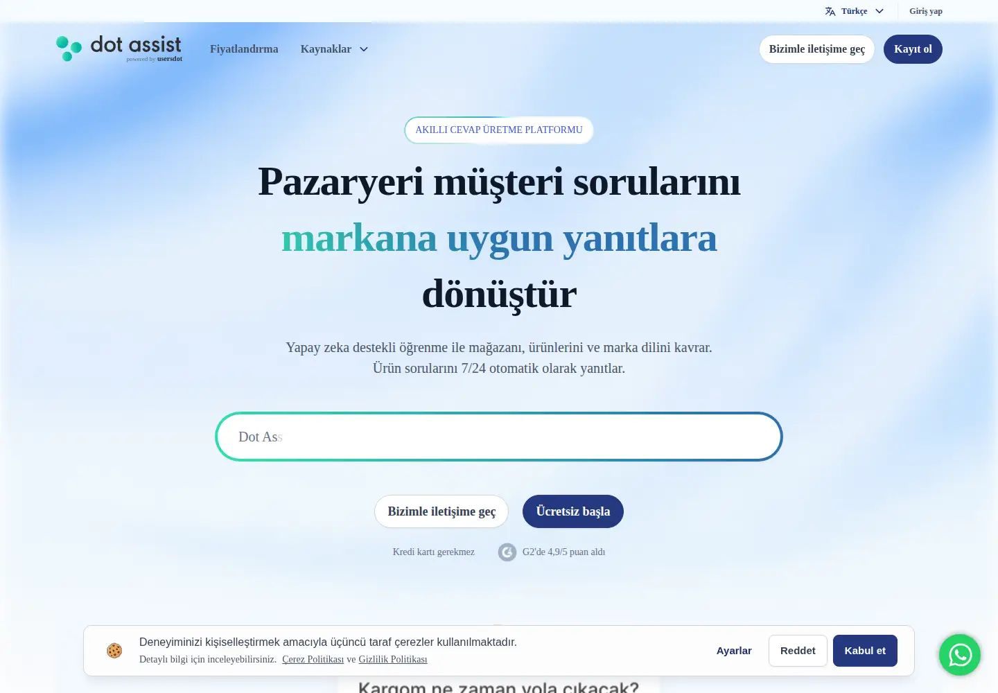 Screenshot of dotassist.ai