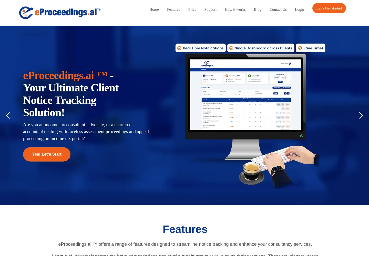 Screenshot of eproceedings.ai
